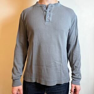 Eddie Bauer Favorite Ultrasoft Waffle Knit Thermal Henley - Size M